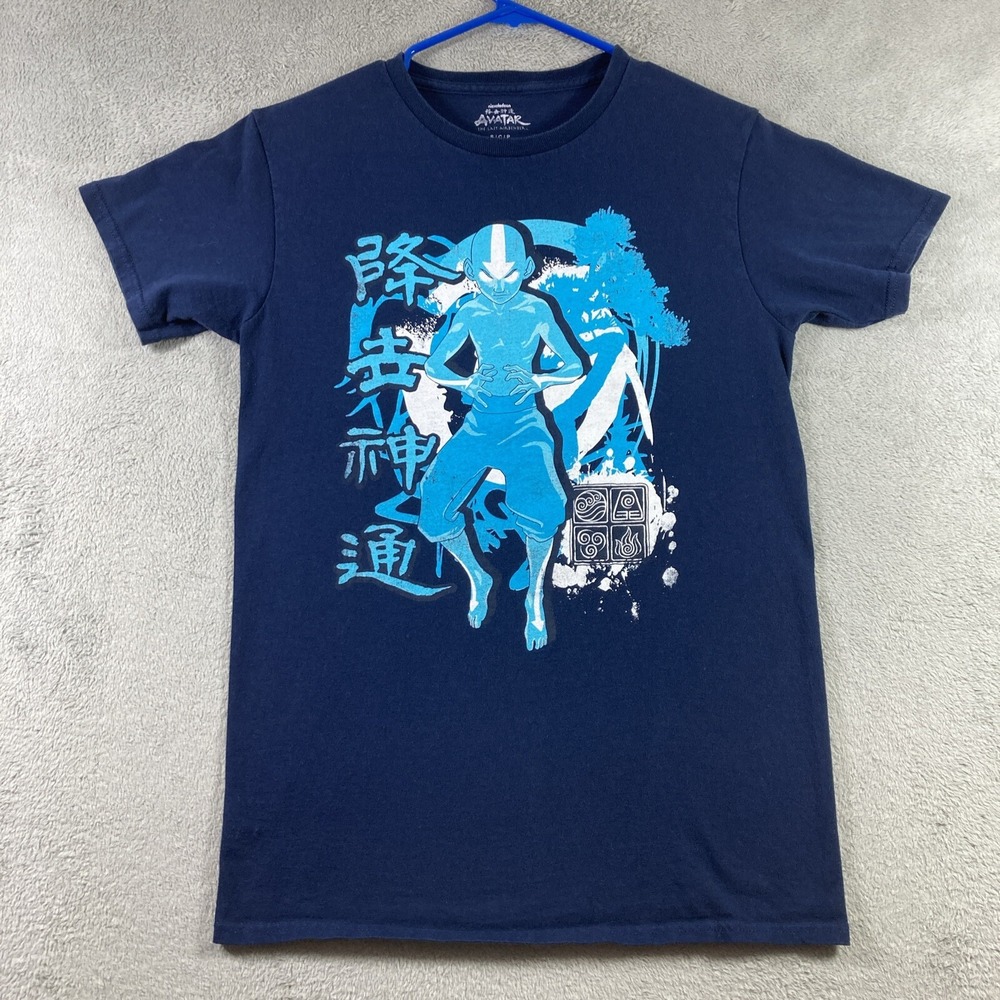 Avatar The Last Airbender Shirt Adult Small Blue Nickelodeon Graphic Tee - Picture 1 of 12